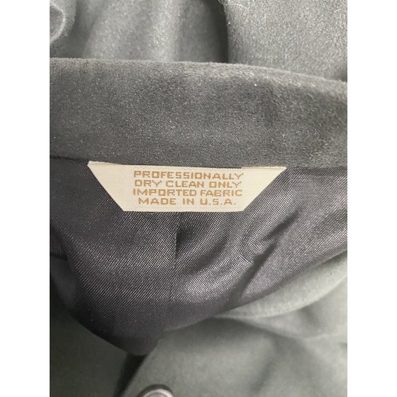 VTG NWT Bill Robin Son Black Polyester Micro Fiber 3 Button Jacket Blazer 44L - Picture 8 of 13